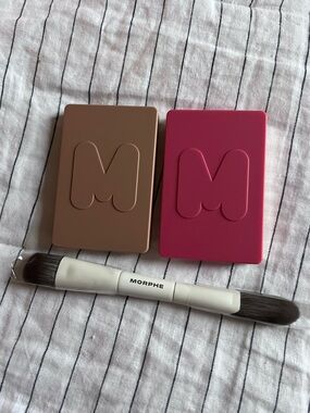 3/$80🌈 —Morphe Cheek Thrills x 2 + Dual-Ended Face Brush